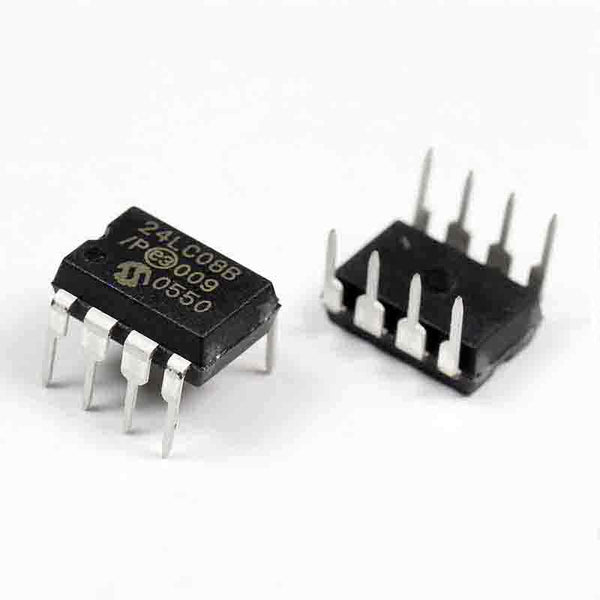 24LC08B/P - 8-PDIP - IC EEPROM 8KBIT 400KHZ 8DIP