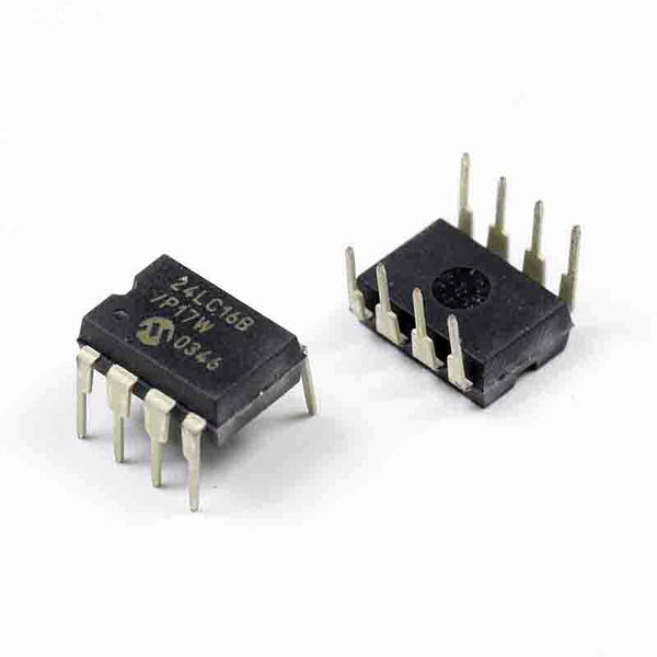 24LC16B-I/P - 8-PDIP - IC EEPROM 16KBIT 400KHZ 8DIP